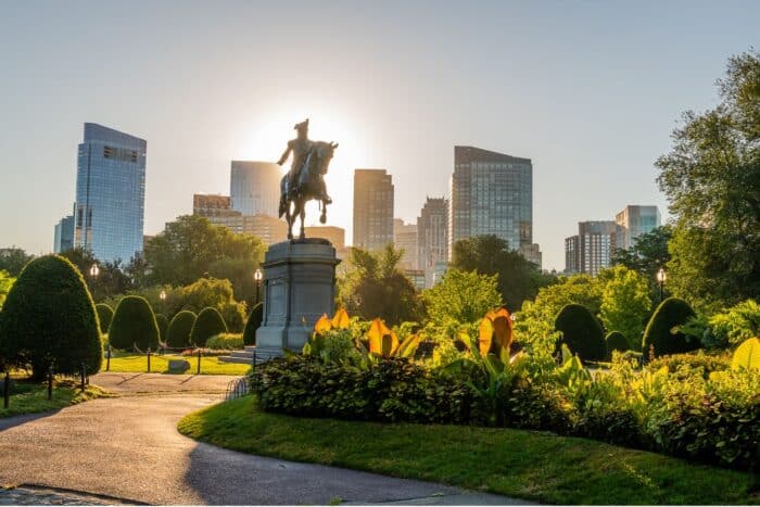 Historical landmarks and sites around downtown Boston, Massachusetts