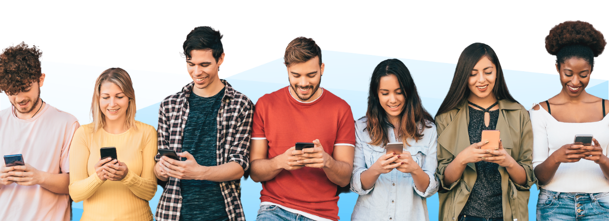 People using social media.